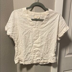 Universal Thread Off-White V-Neck Blouse